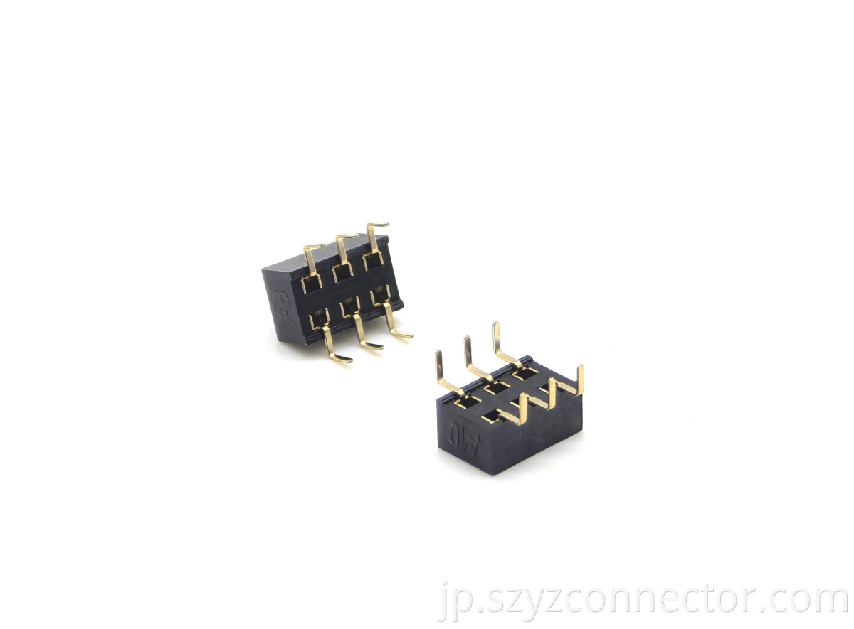 2.54mm Pitch Female header Dual Row Bottom Entry